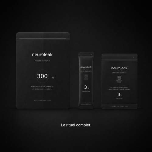 Complete Ritual — Powder Pouch, Sticks et Gummies Neuroleak sur fond noir